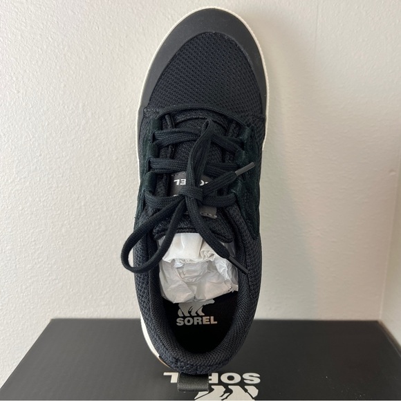 NEW SOREL Out N About III Low Waterproof Sneaker Black/Sea Salt - Picture 3 of 6
